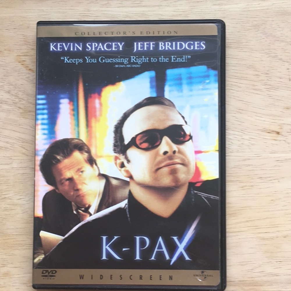 K-Pak Movie- Kevin Spacey & Jeff Bridges 2002 DVD- Like new